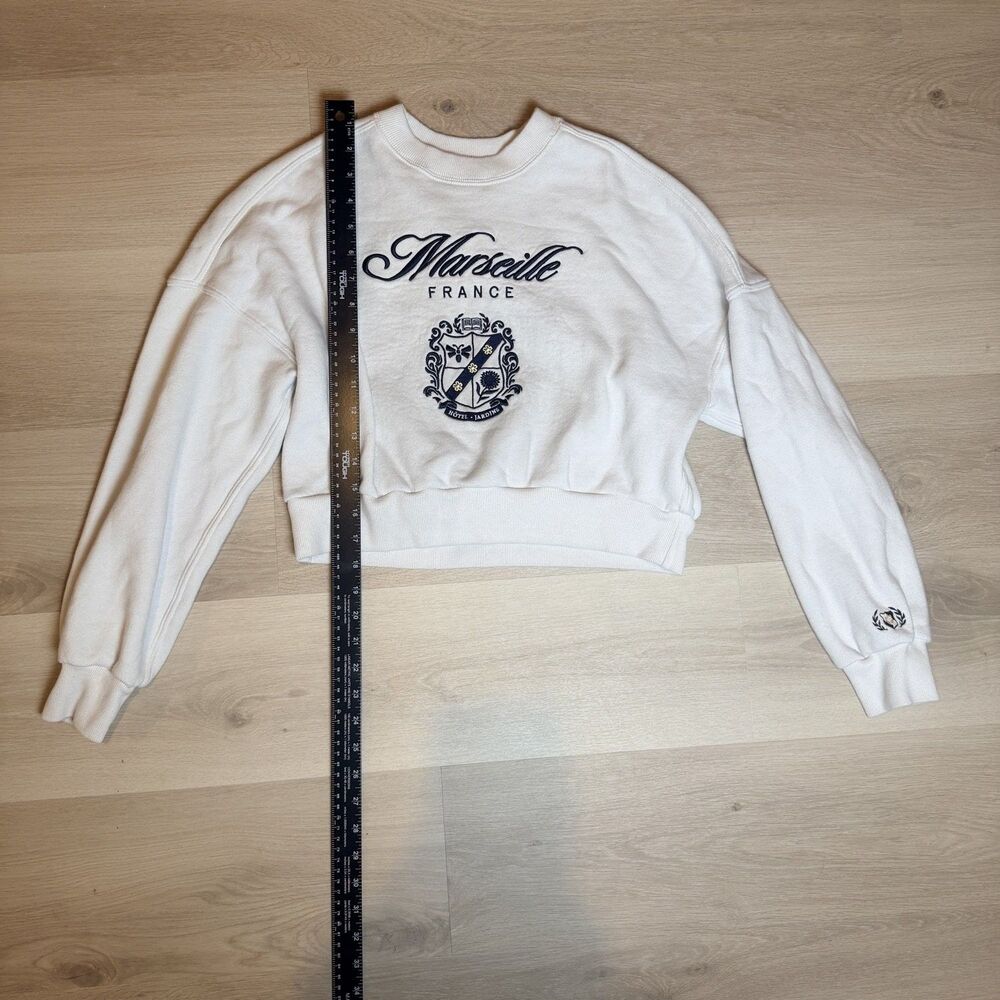 Abercrombie & Fitch Marseille France Hotel Jardins Sweatshirt Womens XS White